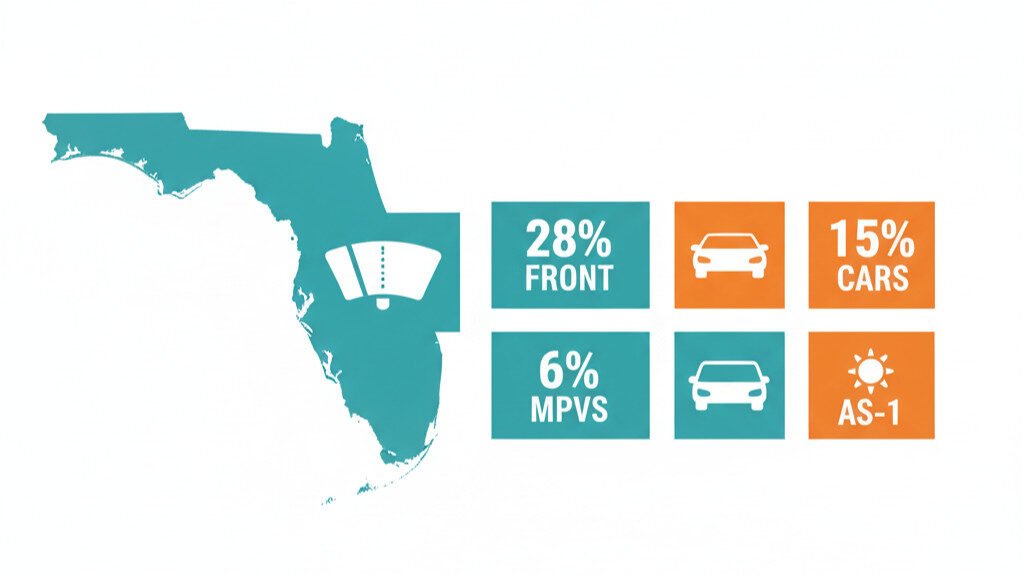 Florida Tint Laws 2025: Legal Limits, Windshield Rules, Exemptions, and Fines