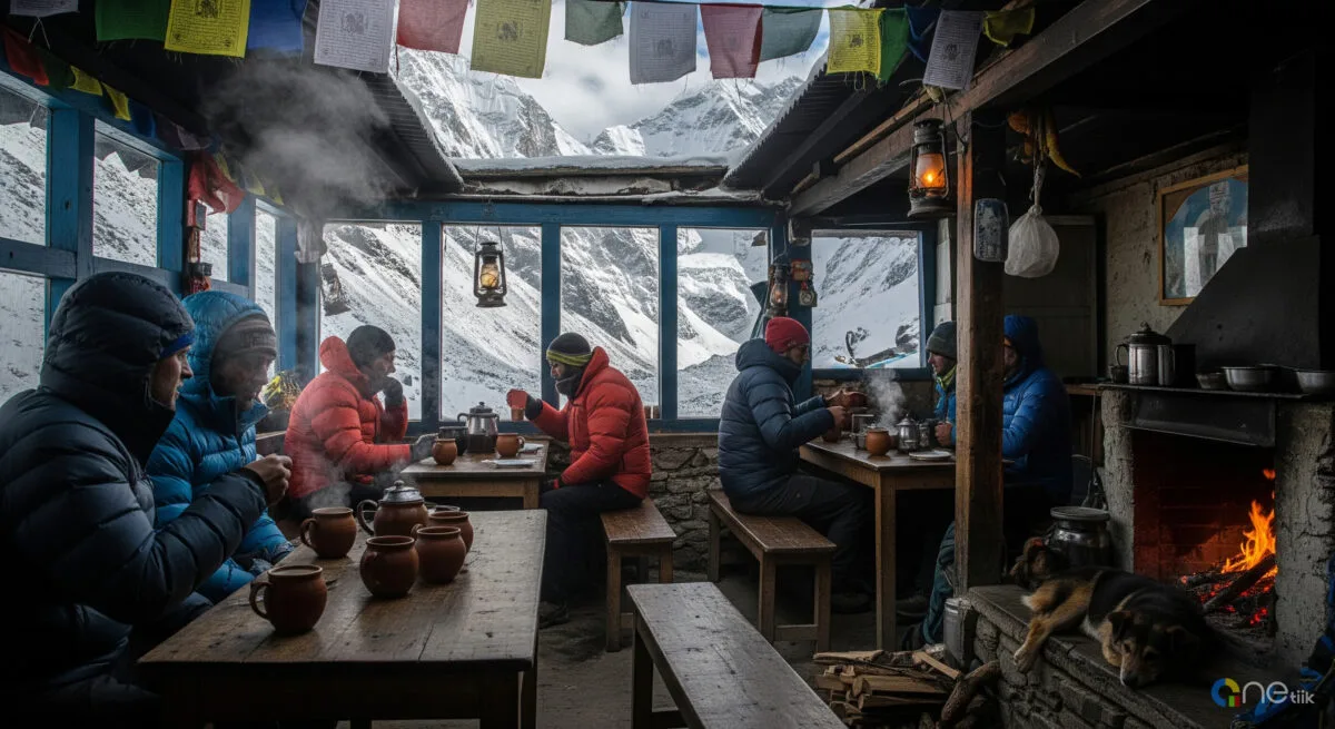 Hikers acclimatizing showing how many days does it take to climb Mount Everest safely