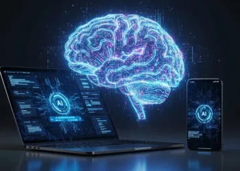 OpenAI gpt-oss AI models running on smartphone and laptop, representing open-source artificial intelligence tools