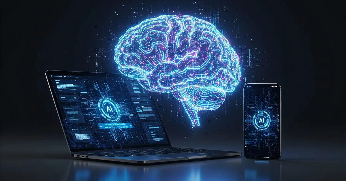 OpenAI gpt-oss AI models running on smartphone and laptop, representing open-source artificial intelligence tools