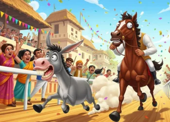 Victory of the Donkey Funny Moral Stories In Hindi