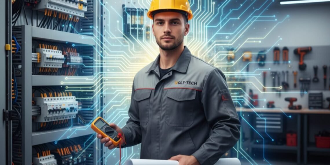 How long does it take to become an electrician — training and apprenticeship timeline with professional electrician holding tools