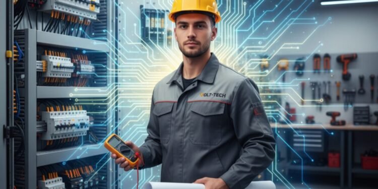 How long does it take to become an electrician — training and apprenticeship timeline with professional electrician holding tools