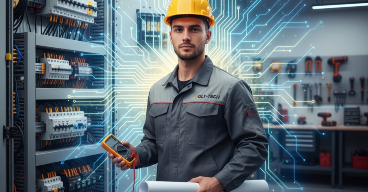 How long does it take to become an electrician — training and apprenticeship timeline with professional electrician holding tools